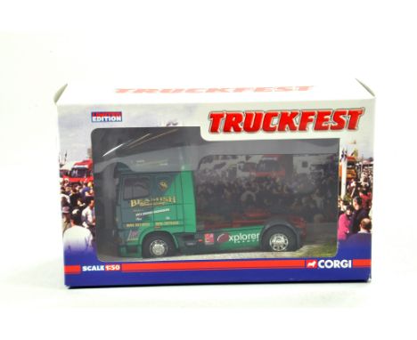 Corgi 1/50 Diecast Truck Issue comprising Truckfest Special No. CC13232 DAF XF Tractor in livery of Beamish. NM in Box.