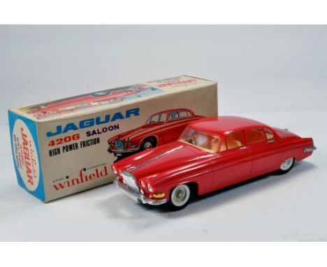 Incredibly rare Winfield (Woolworths) Plastic Large Scale Jaguar 420G Saloon Car. Friction Driven. Wonderful model is superb 