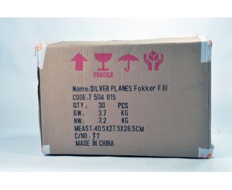 Silver Planes Promotional Aircraft Diecast issues comprising tradebox of Fokker F.III. NM to M in Boxes. (30)