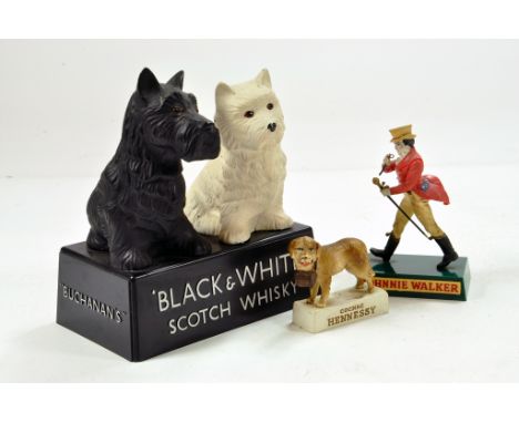 Various advertising figures for Whisky and Spirits including Johnnie Walker . Black and White etc.