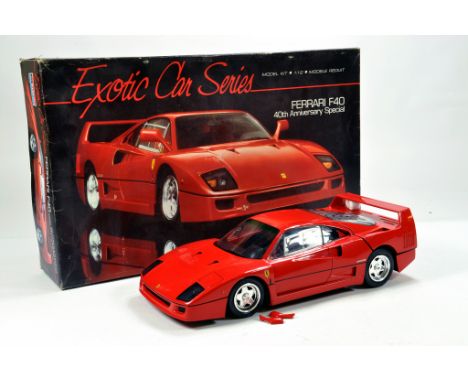 Impressive Plastic Model Car Kit in 1/12 scale of a Ferrari F40. Some very light attention needed. 