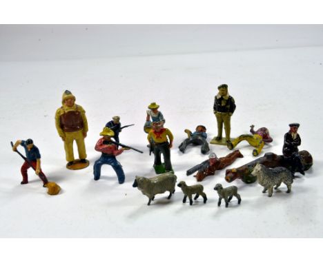 10 Vintage Painted Lead Metal Toy Figures JoHillCo France England outlet