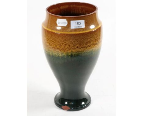 A Linthorpe pottery vase designed by Christopher Dresser, shape number 651, with impressed marks and signature, 31.5cm high (