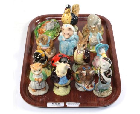 Beswick Beatrix Potter figurines including: Ginger; Babbitty Bumble; Susan; Mr Benjamin Bunny, first version etc. (14)
