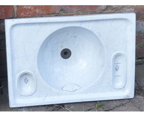 Period marble effect ceramic wash basin