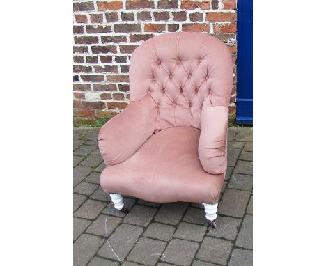 Victorian button back armchair
