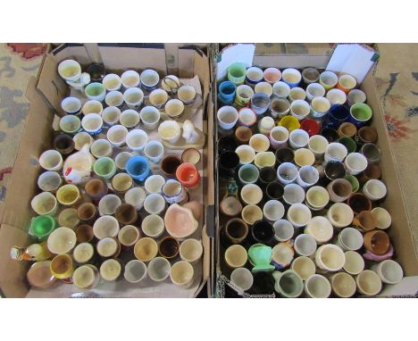 2 boxes of egg cups inc Masons, Royal Worcester etc