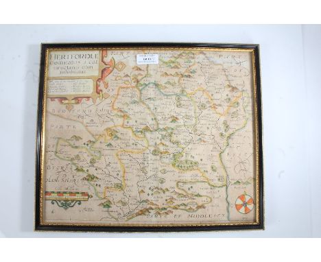 Map of Hertfordshire, 34cm x 28cm, map of Suffolk with the road from Ipswich to Norwich, 12cm x 19cm, map of Devonshire with 