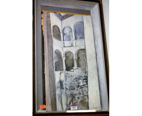 Elizabeth Organ - untitled, mixed media on panel, 49x26cm
