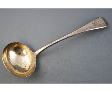A silver Old English pattern sauce ladle, London 1819, 18cm long, 60 grams