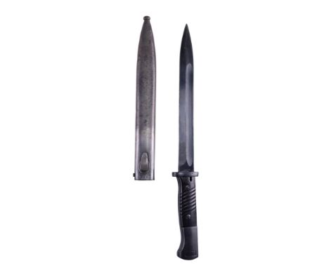 A German Third Reich S84/98 K98 bayonet, by Herder, 1944, (bayonet and scabbard each stamped clc44, serials miss-matched)