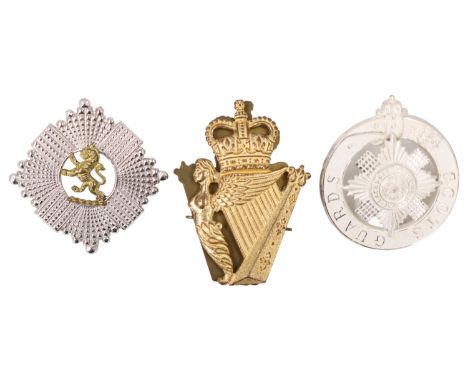 A British Army of the Rhine, Ulster Defence Regiment and Scots Guards pipers' cap badges