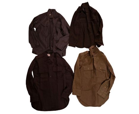 Four Second World War regulation US Army shirts