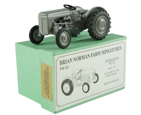 A boxed Brian Norman Farm Miniatures Ferguson TE20 (FM 02) diecast model tractor, with signed and dated certificate of authen