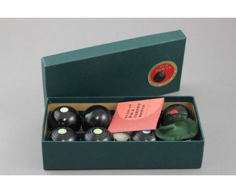 Set of Indoor Carpet Bowls in original box with instructions