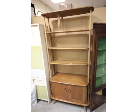 Ercol Pale Elm Room Divider / Bookcase