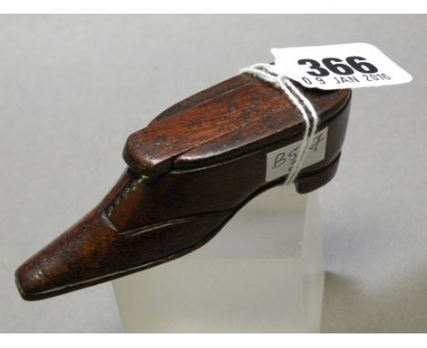 Early 19th century Treen Snuff Box in the form of a Shoe