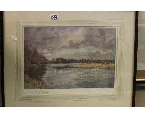 Framed and Glazed Signed Lionel Edwards Hunting Print