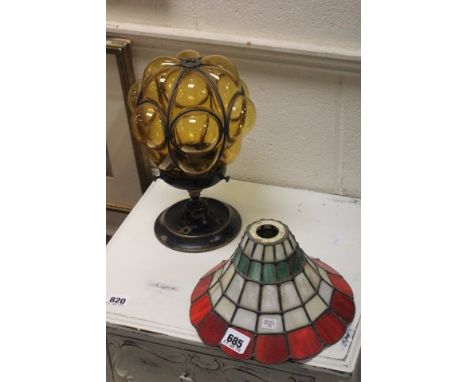 Two Vintage Glass Light Shades