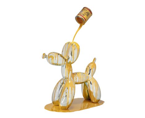 Joe Suzuki, Japanese/America b.1976 - Happy Accident: Balloon Dog;&nbsp;epoxy resin, enamel and paint can, signed to the unde