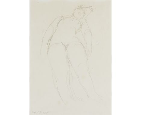 Karl Wesche,&nbsp;German 1925-2005 -&nbsp;Woman Lying on Her Back, 1988;&nbsp;pencil on paper, signed&nbsp;and dated lower le