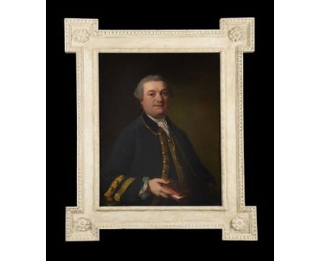 Portrait of a Gentleman wearing a Blue Frock Coat. Attributed to Anton von Maron (Austrian, 1733-1808). Oil on canvas. In a K