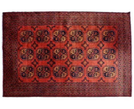 Hand-knotted oriental carpet, Afghan, 301x198 cm