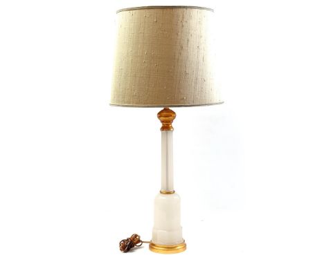 Gino Cenedese (1907-1973)Hand-blown table lamp with upholstered shade and brass accents, design Gino Cenedese in collaboratio