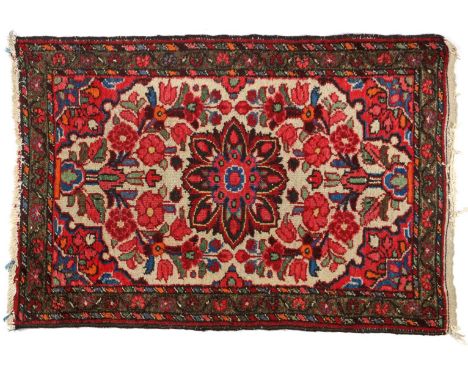 Hand-knotted oriental carpet, Hamadan, 95x63 cm