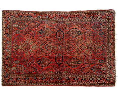 Hand-knotted oriental carpet, Sarug, 197x130 cm