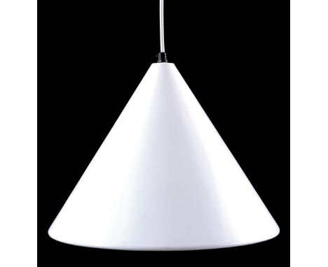 Arne Jacobsen (1902-1971)White enamelled metal hanging lamp, design Arne Jacobsen for Louis Poulsen, model 'billiard', Denmar