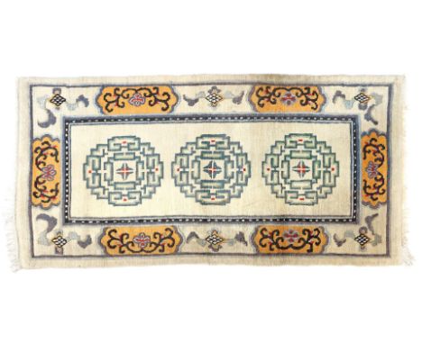 Hand-knotted Tibetan carpet, 180x84 cm