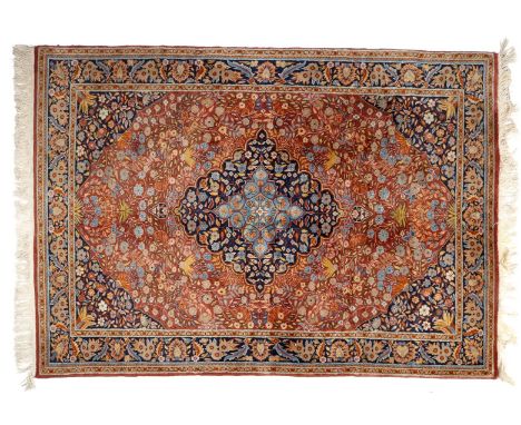 Hand-knotted oriental carpet, India, Kashmir, 220x136 cm