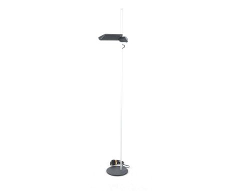 Bruno Gecchelin (1939-)Metal and plastic height adjustable floor lamp, design Bruno Gecchelin for Arteluce, model 'Bis A700',