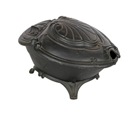 Cast iron coal trough, ca. 1900 (damage)