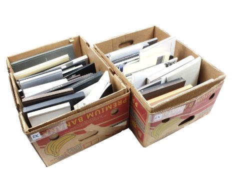 2 boxes containing brochures and books about watches Wed. Omega, Rolex, Patek Philippe, A.Länge &amp; Sohne and Jaeger-LeCoul