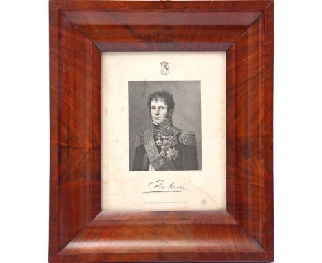 Portrait of Carel Hendik Verhuell (1764-1845), lithograph on panel 22x18 cm, in mahogany veneer frame, outer dimensions 22x28
