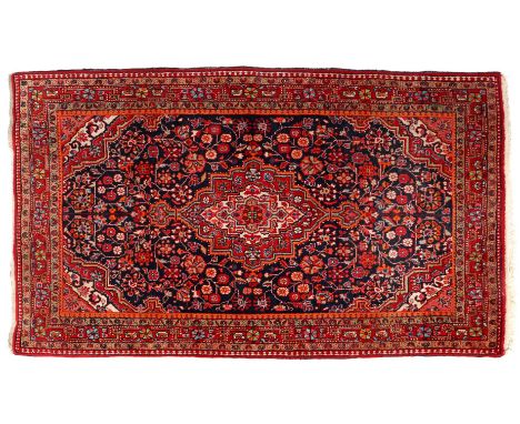 Hand-knotted oriental carpet, Malayer, 215x127 cm