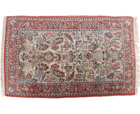 Hand-knotted Ispahan carpet, 222x135 cm