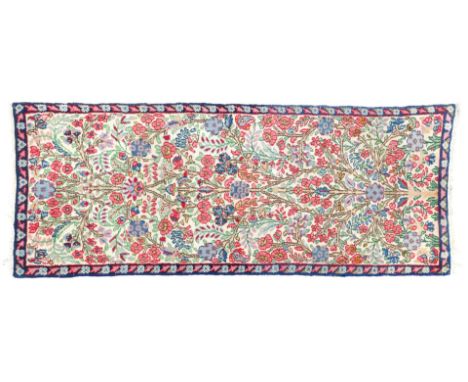Hand-knotted oriental carpet, Kirman, 160x59 cm
