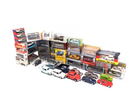 2 boxes with various toy cars including most with box, from England, Germany, Russia, Czechoslovakia, brands including. Vangu