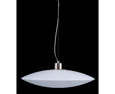 Satined glass hanging lamp, design Mario Mengotti &amp; Sergio Prandina for Prandina, Italy 1990s, 52 cm diameter