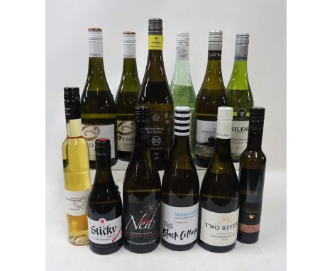 New Zealand White Wine12 bottles  The Ned Waihopai Sauvignon Blanc 2020; Black Cottage Sauvignon Blanc 2020; Two Rivers Conve