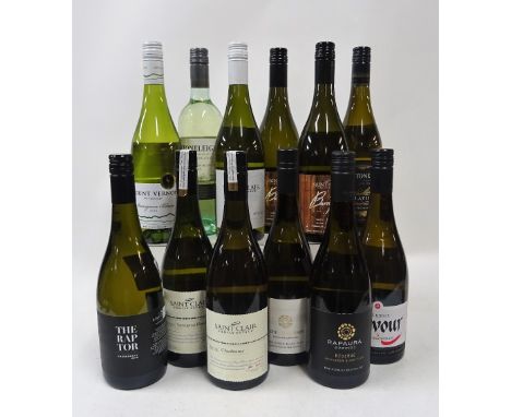 New Zealand White Wine12 bottles  The Rap Tor Chardonnay 2019; Saint Clair Wairau Reserve Sauvignon Blanc 2019; Saint Clair O