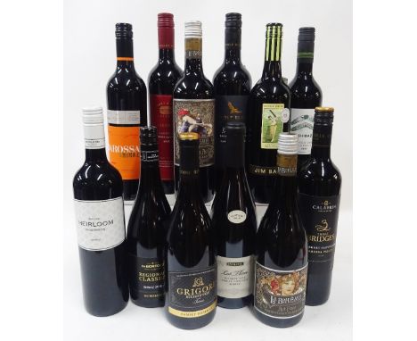 Australian Red Wine12 bottles  Heirloom Shiraz 2019; De Bortoli Regional Classic Shiraz 2018; Grigori Family Reserve Shiraz 2