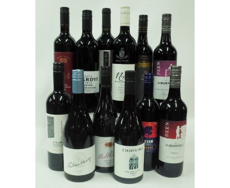 Australian Red Wine12 bottles  Chapel Hill George Block Cabernet Sauvignon 2018; Grant Burge Filsell Old Vine Shiraz 2018; Ha