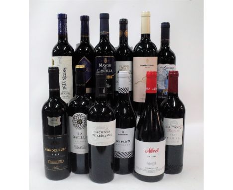 Spanish Red Wine12 bottles  Dominio Fournier Crianza 2016; Hacienda de Arinzano Tempranillo 2016; La Capilla Crianza 2016; Te