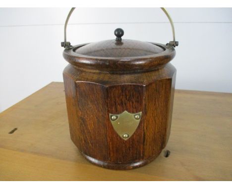 Vintage oak tea caddy 