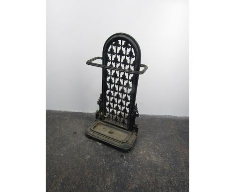 Vintage cast iron stick stand. H73 x L37 x W17cms. 