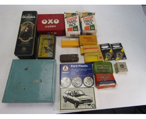 Collection of vintage collectables to include tins Kodak slides etc 
